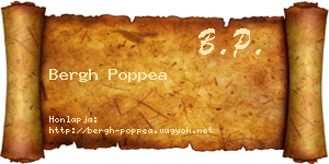 Bergh Poppea névjegykártya